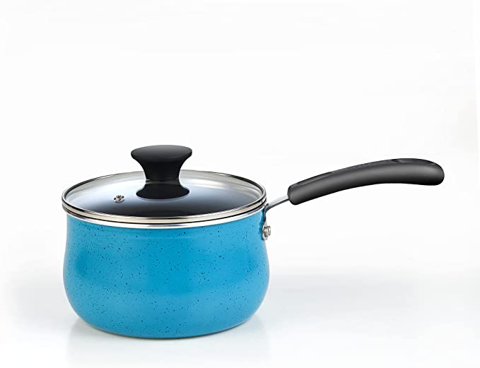 Cook N Home Nonstick Cookware Belly Shape 10-Piece, Turquoise