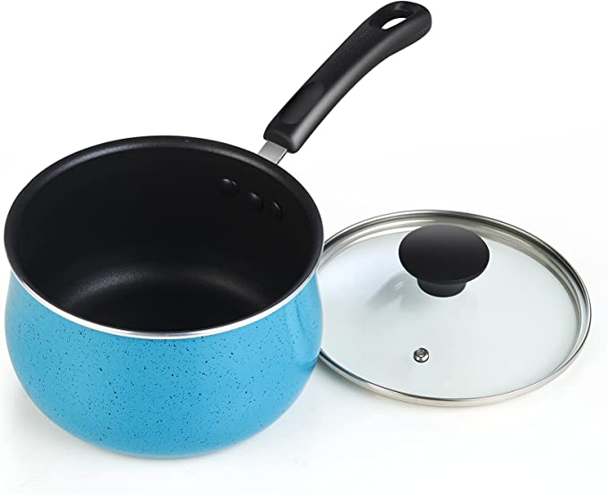 Cook N Home Nonstick Cookware Belly Shape 10-Piece, Turquoise