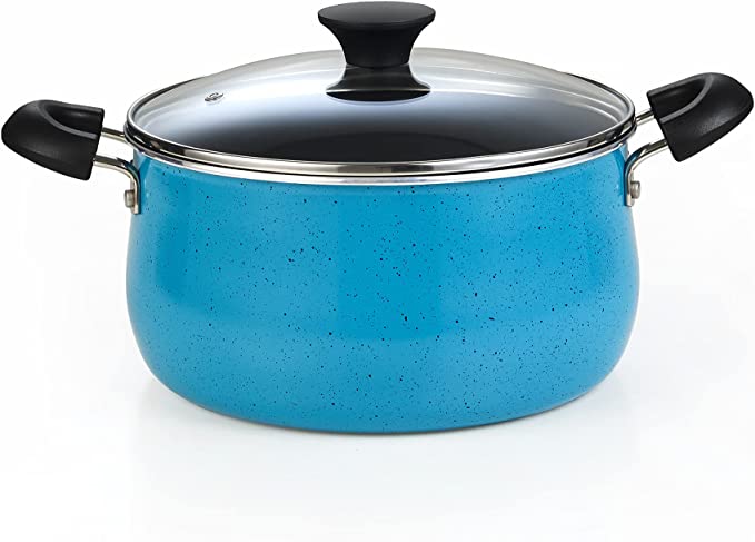 Cook N Home Nonstick Cookware Belly Shape 10-Piece, Turquoise