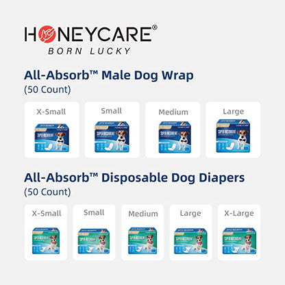 All-Absorb A26 Male Dog Wrap, 50 Count, Small